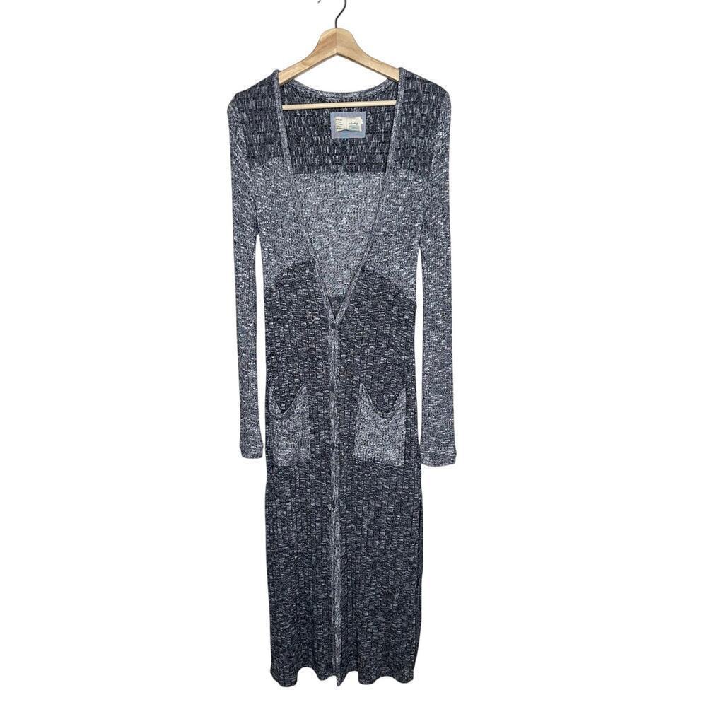 Anthropologie x Saturday Sunday Semana Duster Long Line Cardigan Gray Size XS